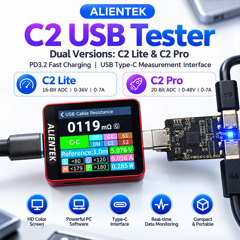 ALIENTEK C2 Color Screen Teste - Logic Analyzer Usb 评论和价格